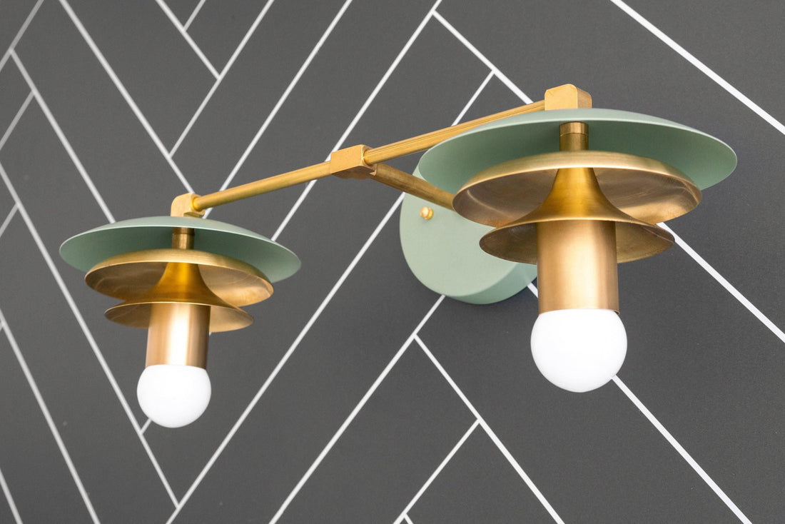 Artivo Layered Brass Vanity Light - Modern Sleek Style Home Bath Accent