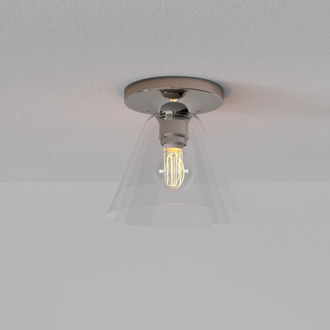 Plafonnier encastré Conica Cone – Plafonnier en verre pour espaces modernes