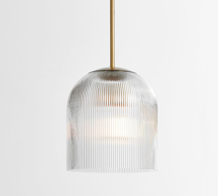 Suspension Bravira en verre strié – Lampe élégante pour îlot de cuisine