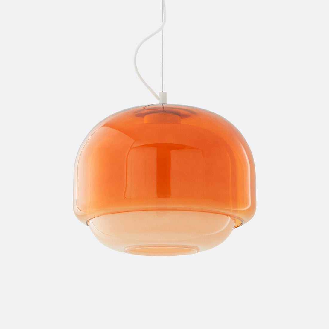 Clinco Modern Mushroom Pendant Light - Colored Glass Hanging Light