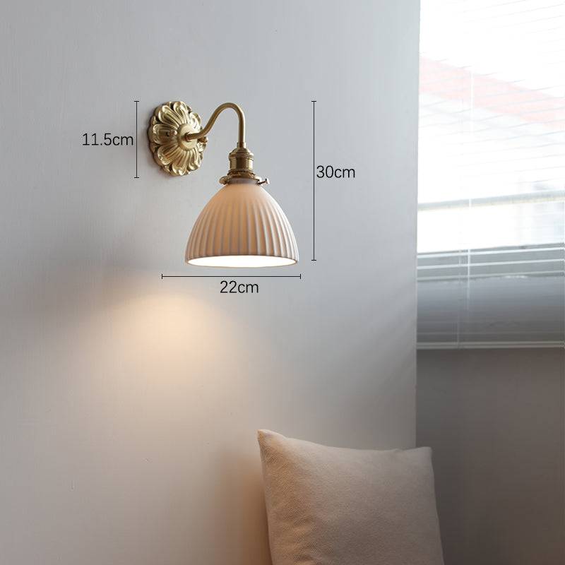 Brass Ceramic Wall Light