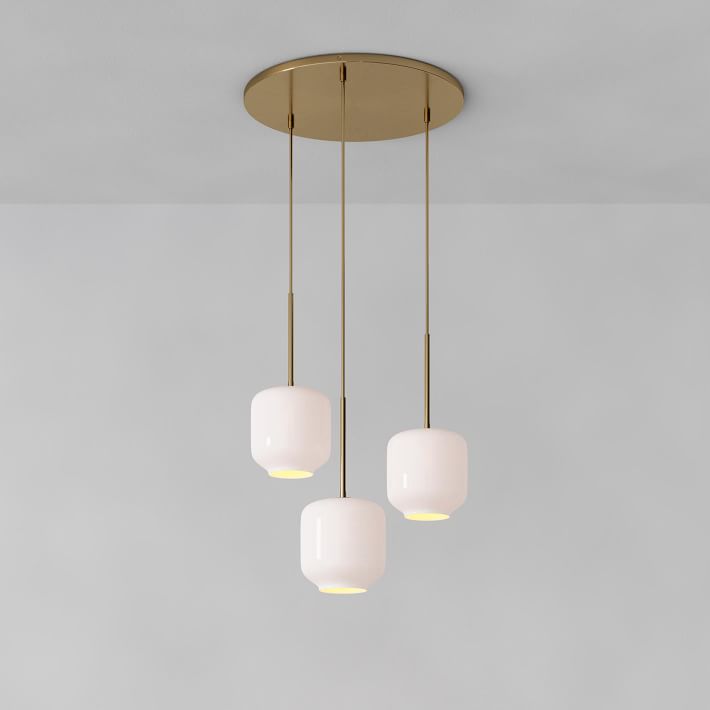 Lumivelle Pebble Glass Chandelier - 3-Light Modern Pendant Style