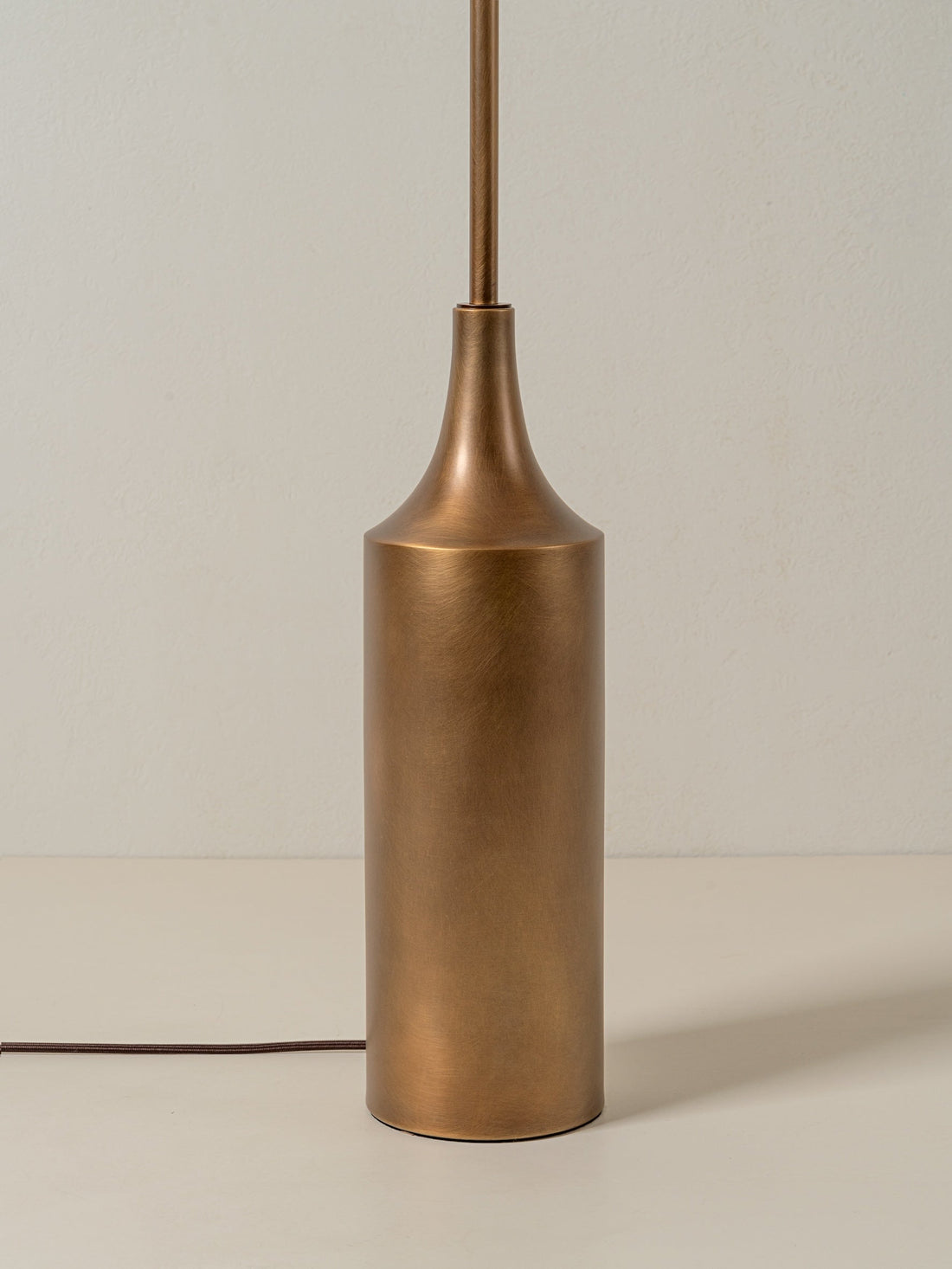 Lindi - Aged Brass and Linen Scalloped Floor Lamp