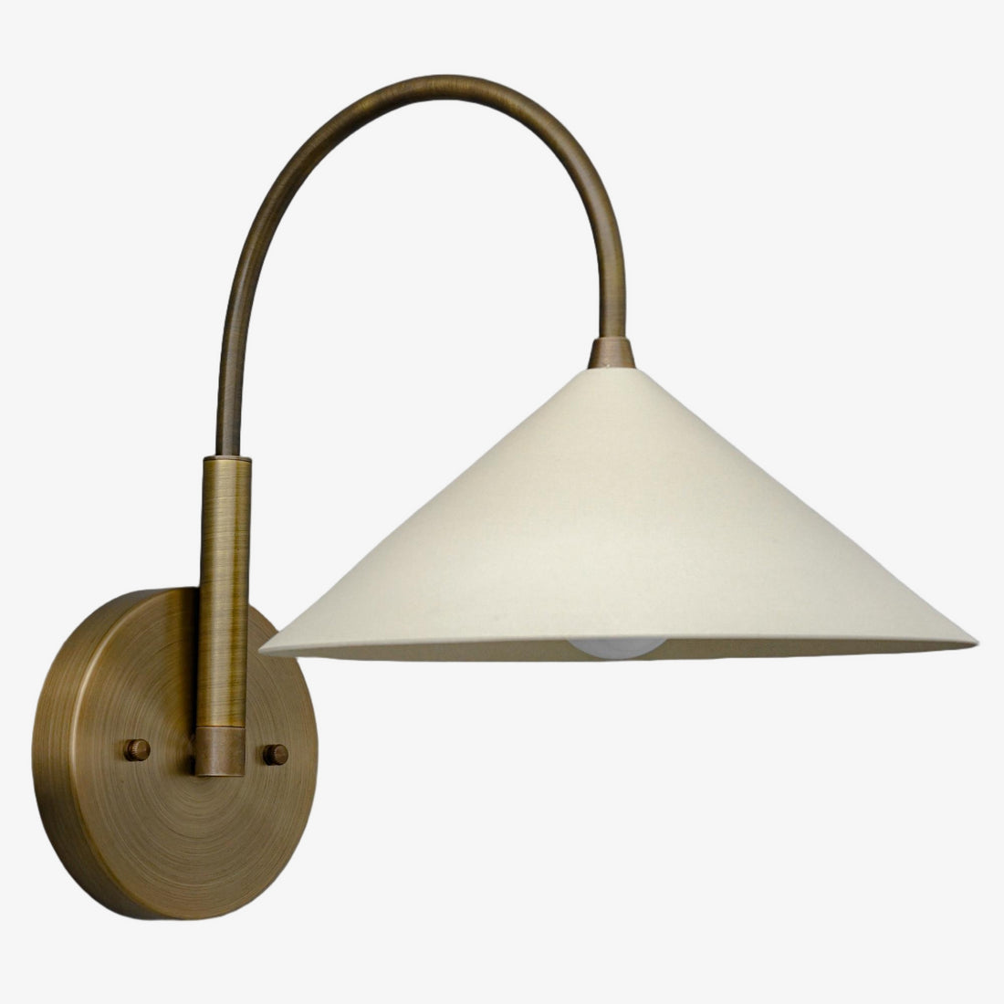 Curva Metal Vintage Wall Sconce  - Elegant Cone Shade for Bedrooms