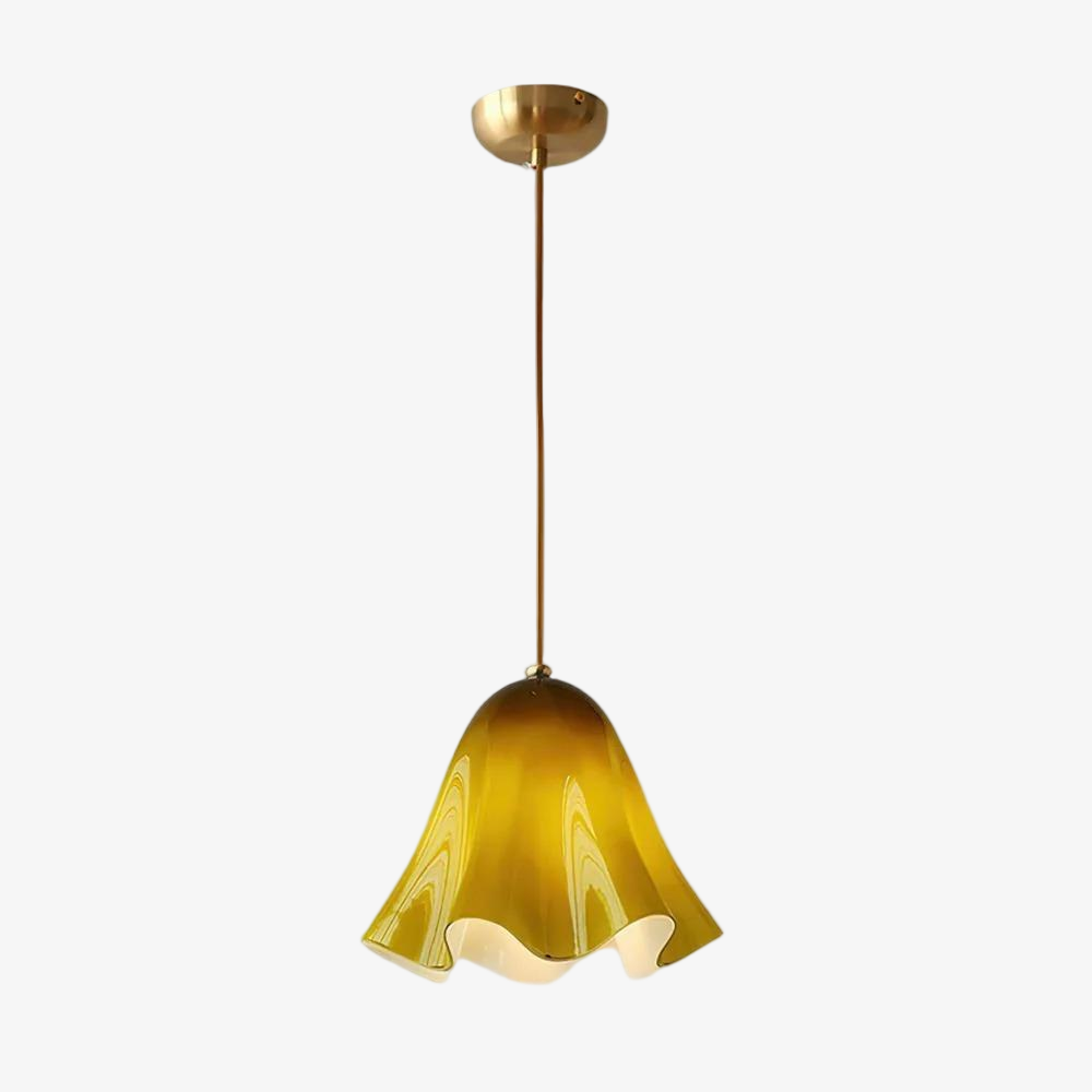 Bellina Artistic Glass Pendant Light - Modern Bloom Inspired Hanging Ceiling Lamp