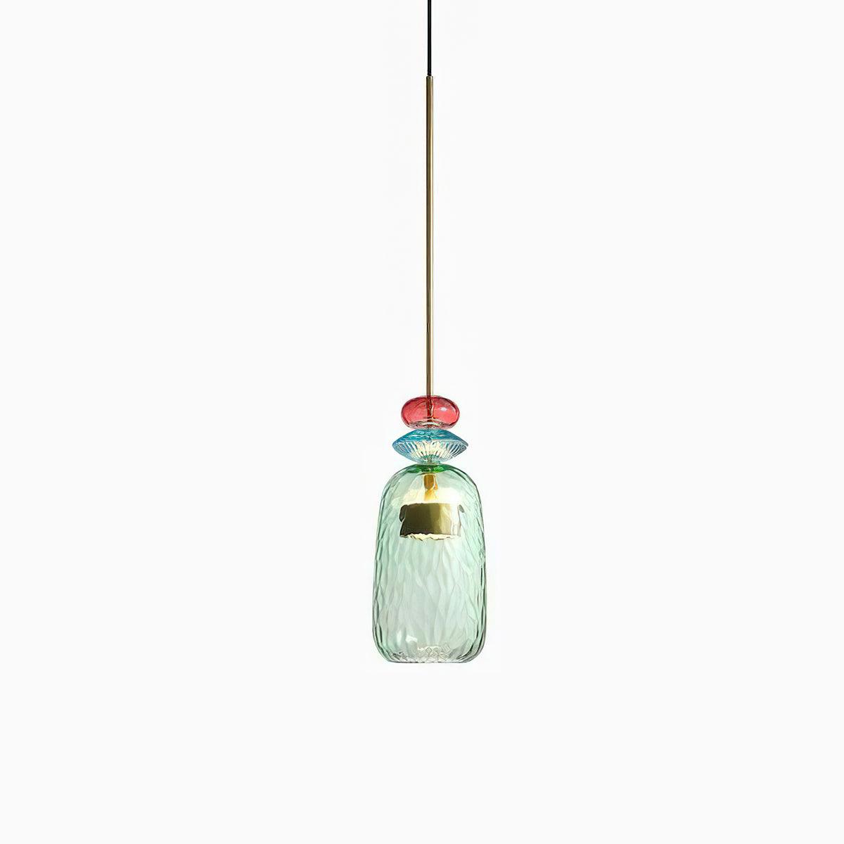 Iron Glass Chandelier Light - Colorful Candy Hand Blown Mixed Color