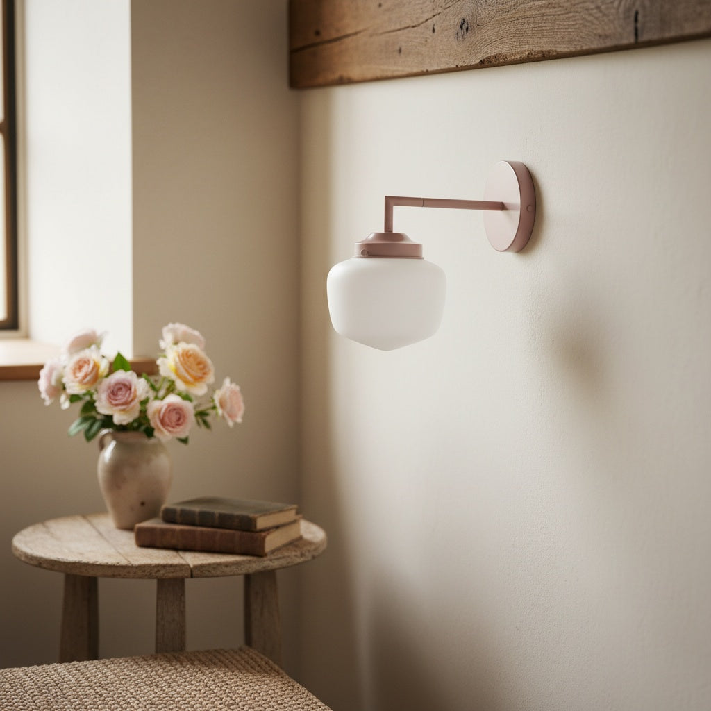 Opalume Glass Vanity Light - Vintage Inspired Bathroom Wall Lighting