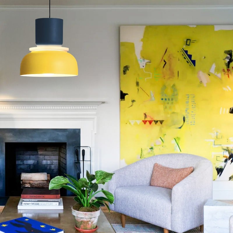 Macri Acrylic Colorful Bowl Shade Pendant Light For Kitchen