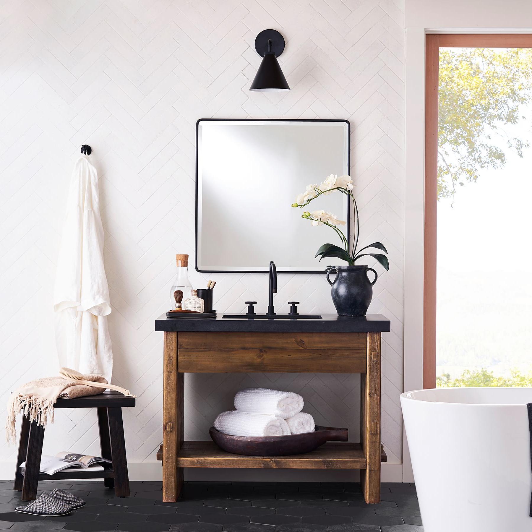 Retro Inspired Metal Cone Wall Light in Matte Black