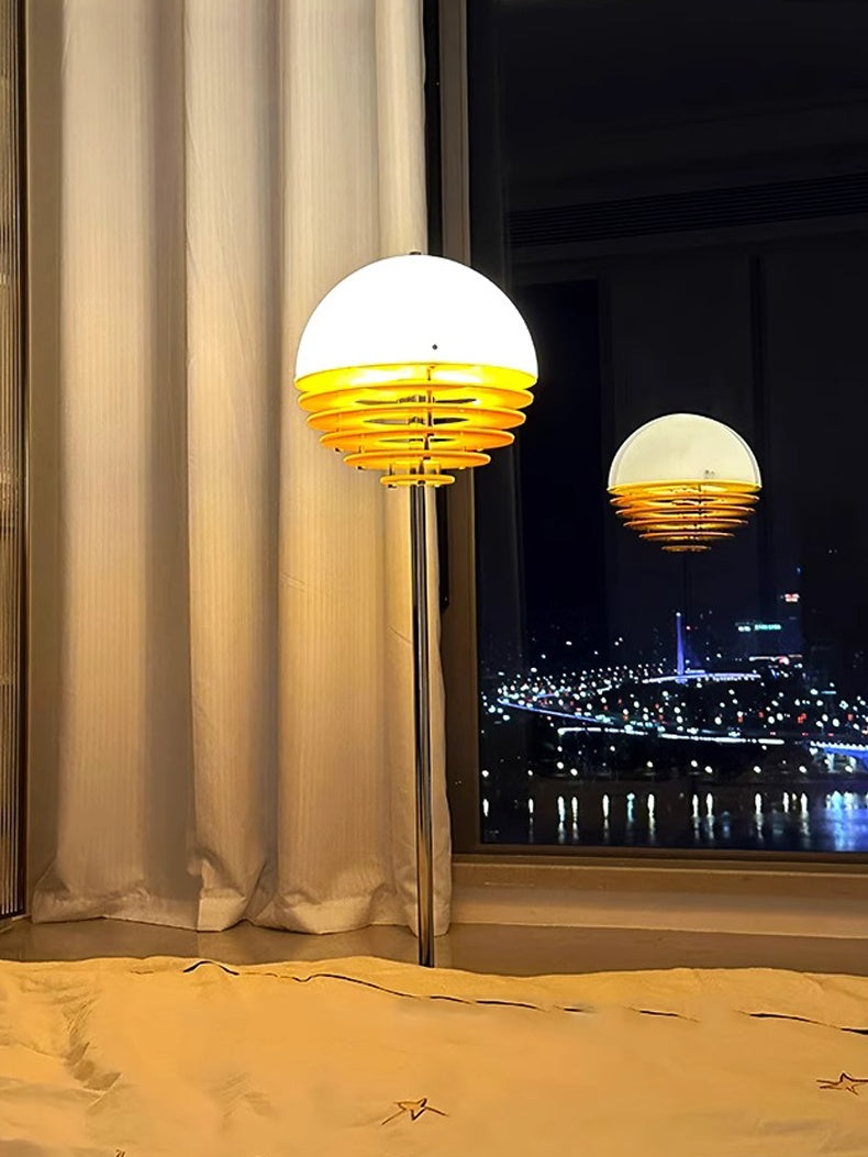 Bauhaus Inspired Sunset Floor Lamp in Acrylic & Glass