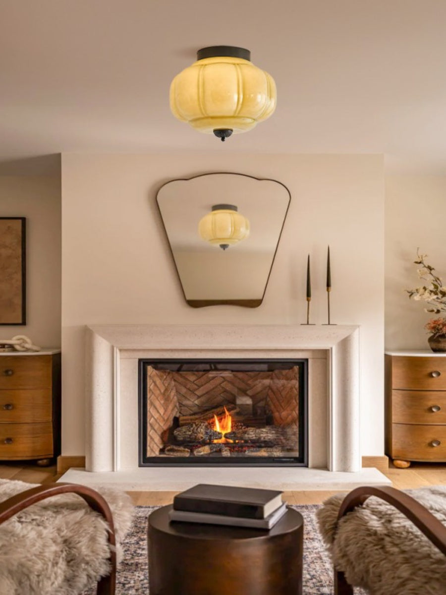 Stylish Green Glass Ceiling Light