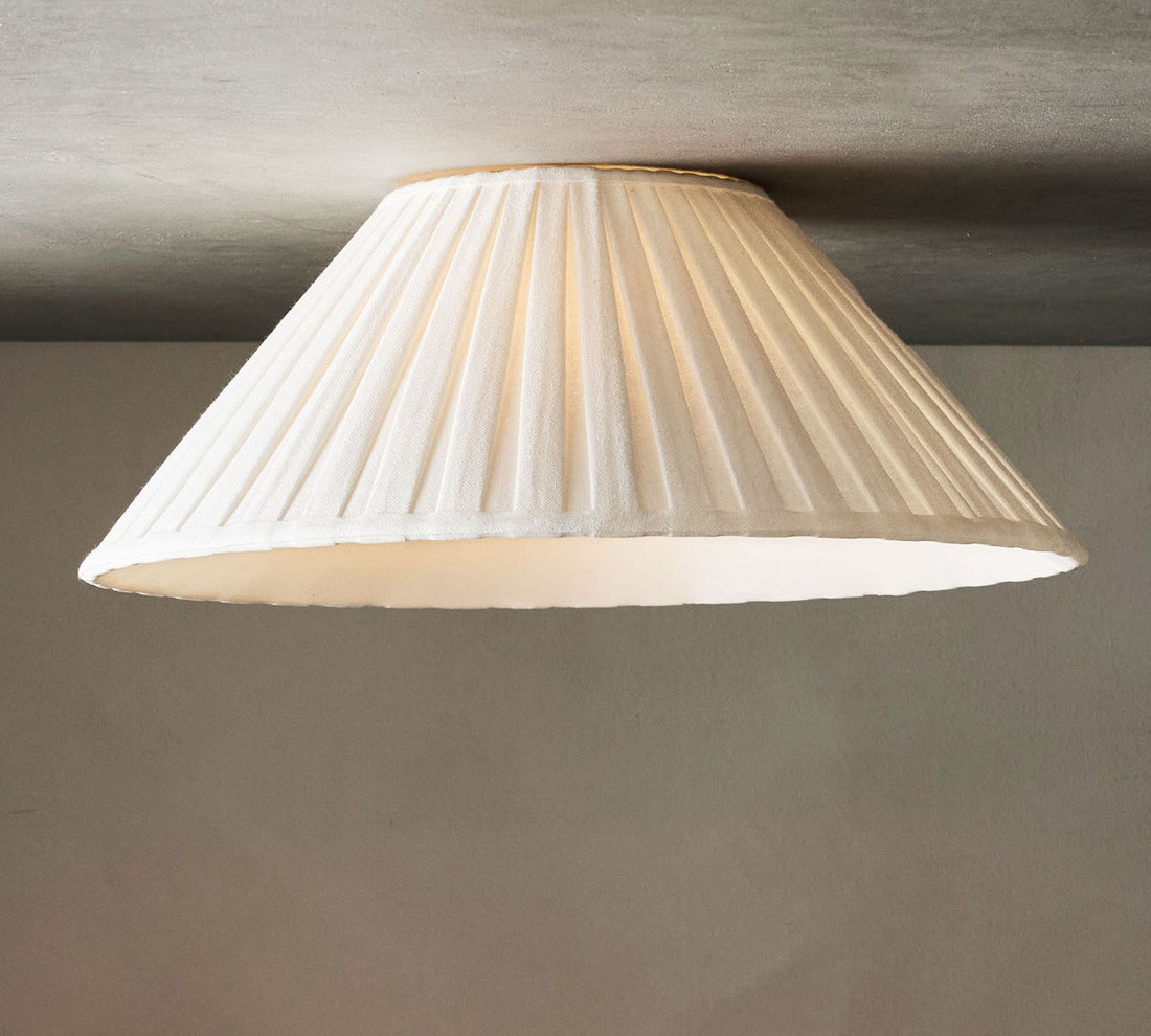 Luvora Fabric Pleated Ceiling Light - Modern Flush Mount for Bedroom