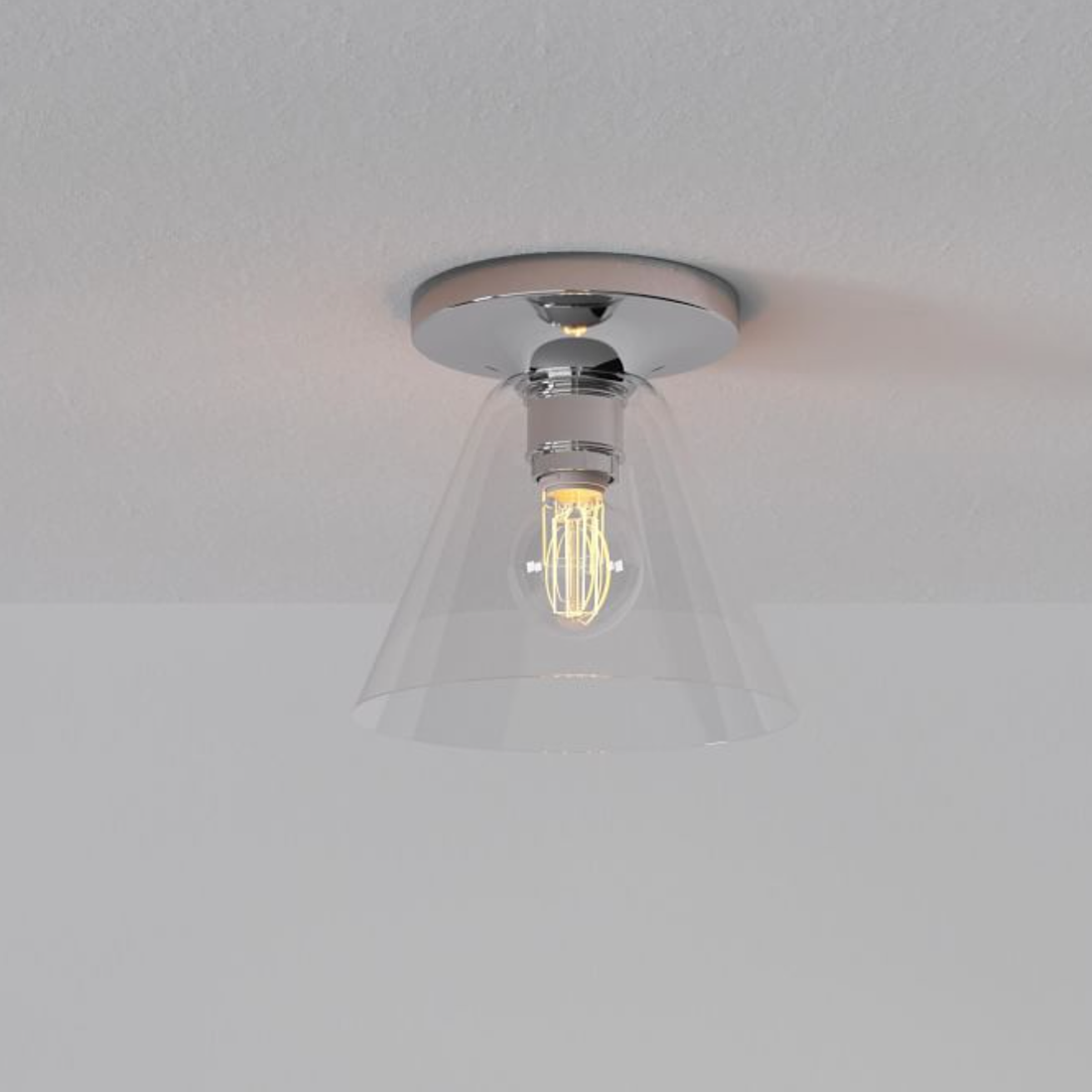 Plafonnier encastré Conica Cone – Plafonnier en verre pour espaces modernes