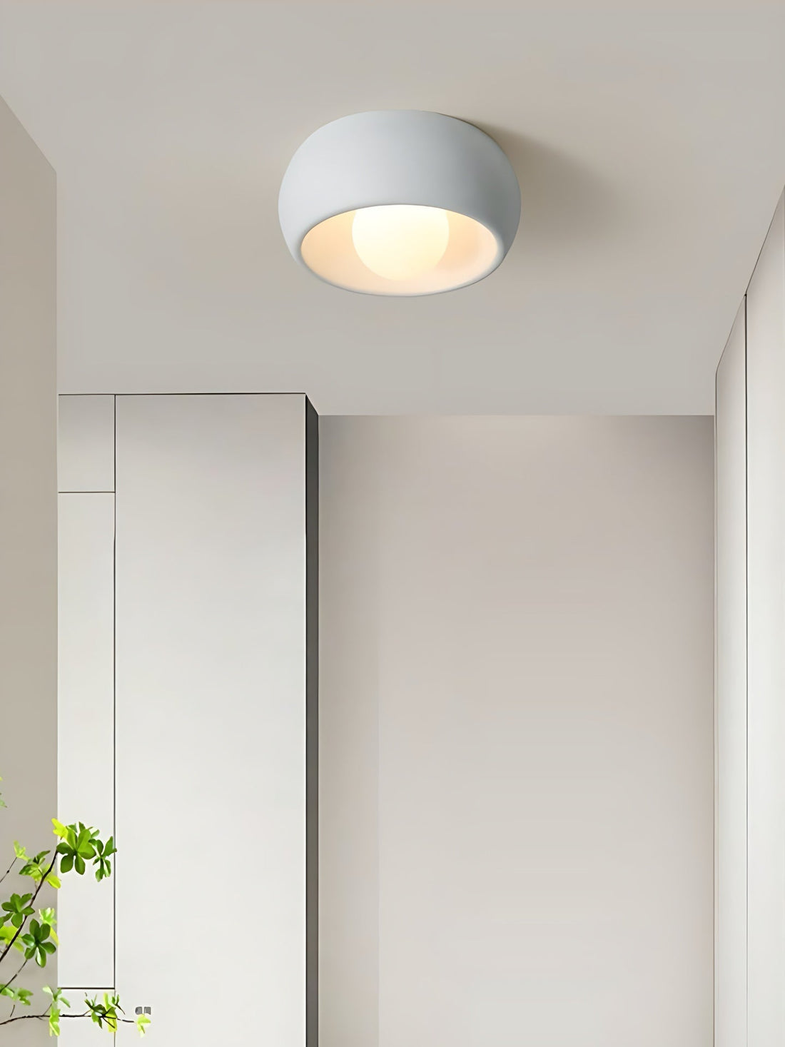 Plafonnier moderne en métal et verre, couleur noyer, pour l'éclairage intérieur
