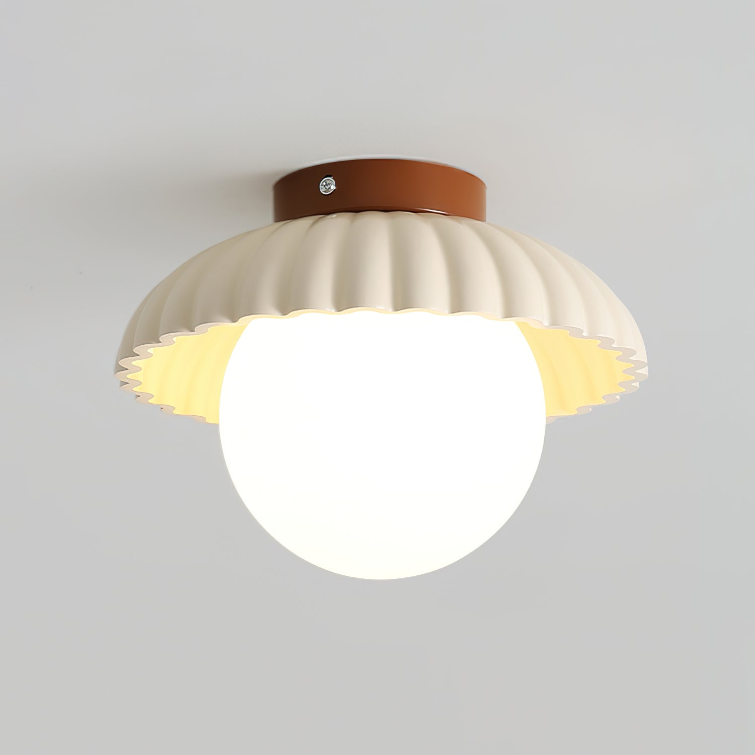 Classy Alien Cream Style Ceiling Light with Classic Round Shape
