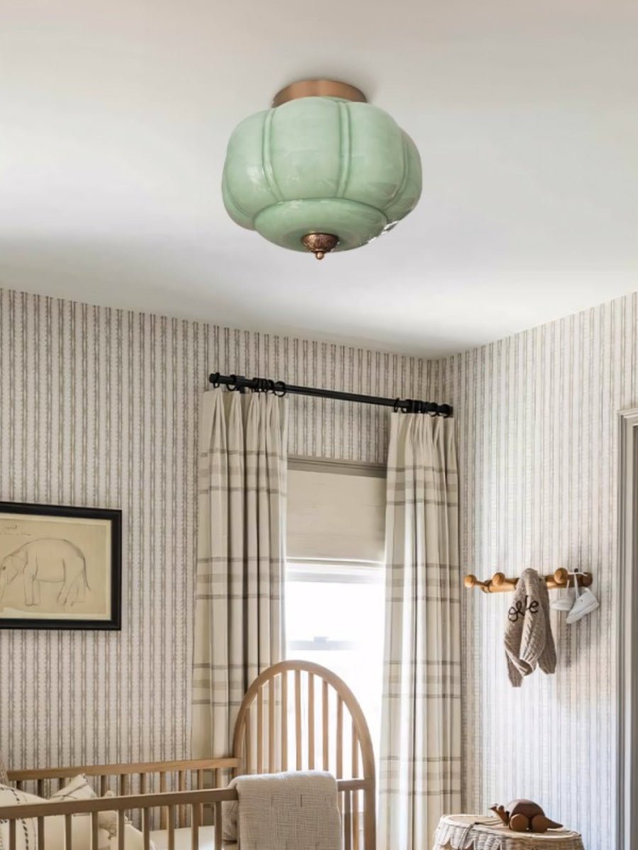 Stylish Green Glass Ceiling Light