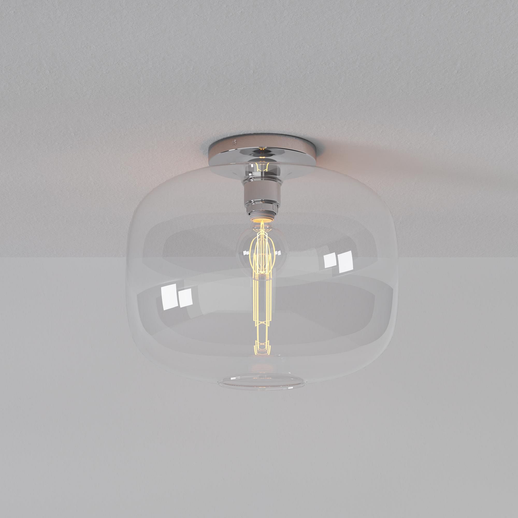 Lumivelle Sculptural Flush Mount Light – Modern Glass Ceiling Lamp