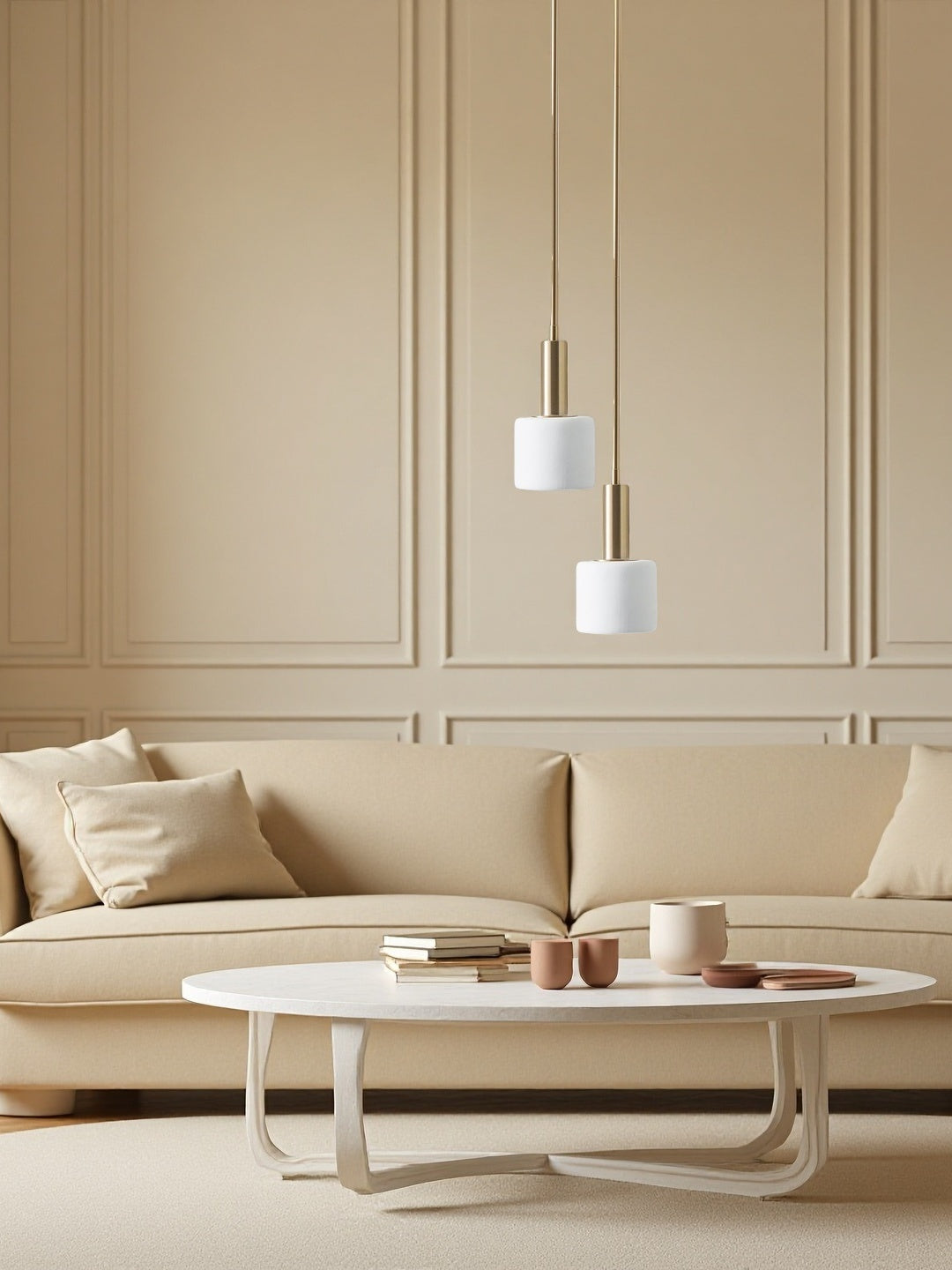 Chic Porcelain Pendant Light in Modern Style