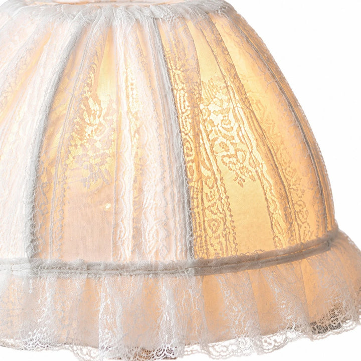 Fabric shade texture and warm light detail