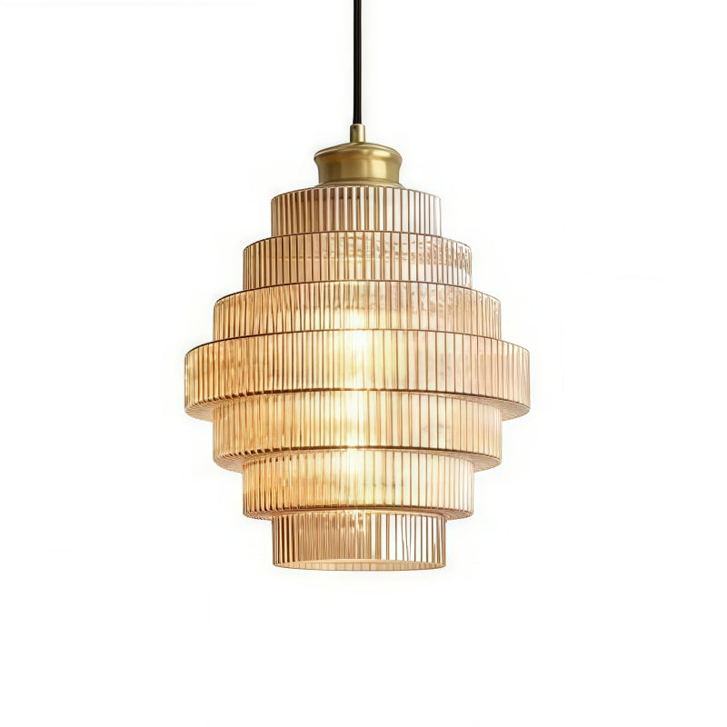 Suspension Verre Fumé Design – Suspension en Verre Vintage pour Salon