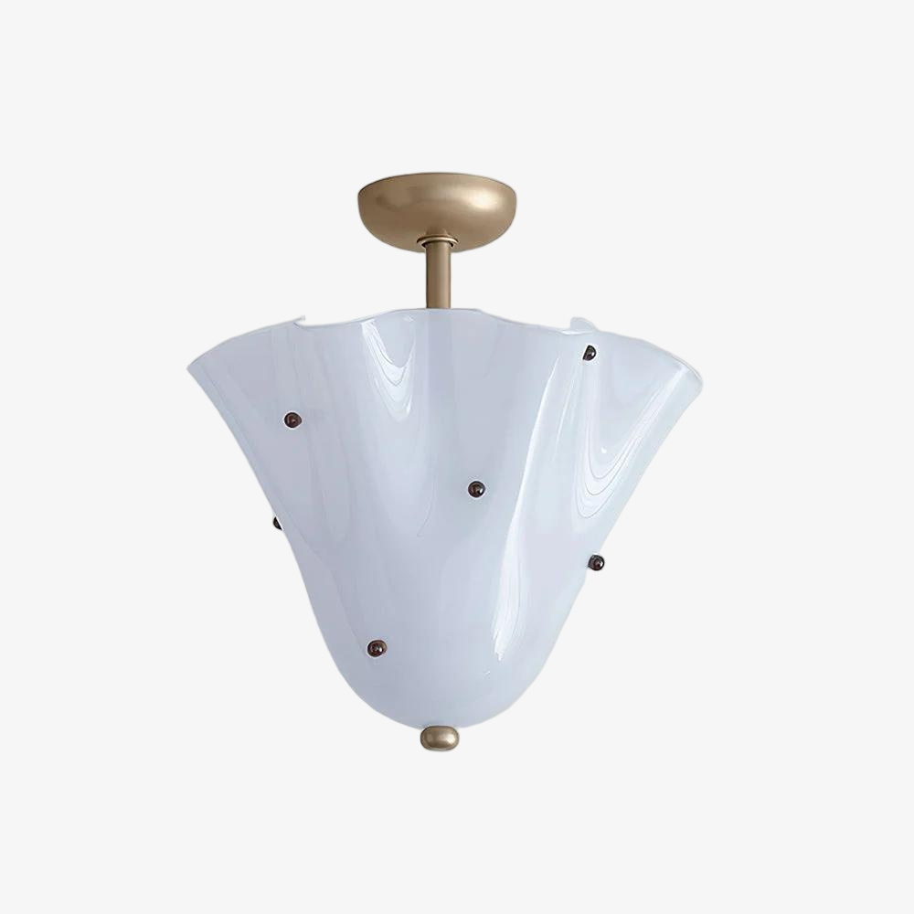 Bellina Decorative Glass Ceiling Light - Modern Sculptural Flush Mount