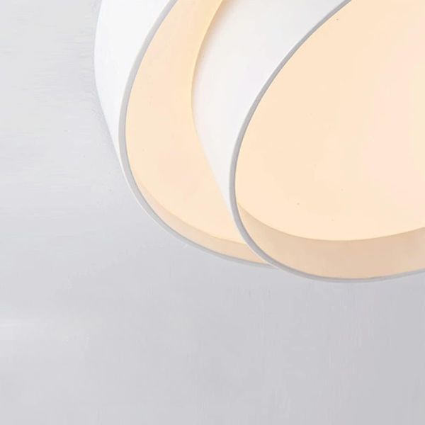 Plafonnier rond double couche – Design encastré en acrylique nordique