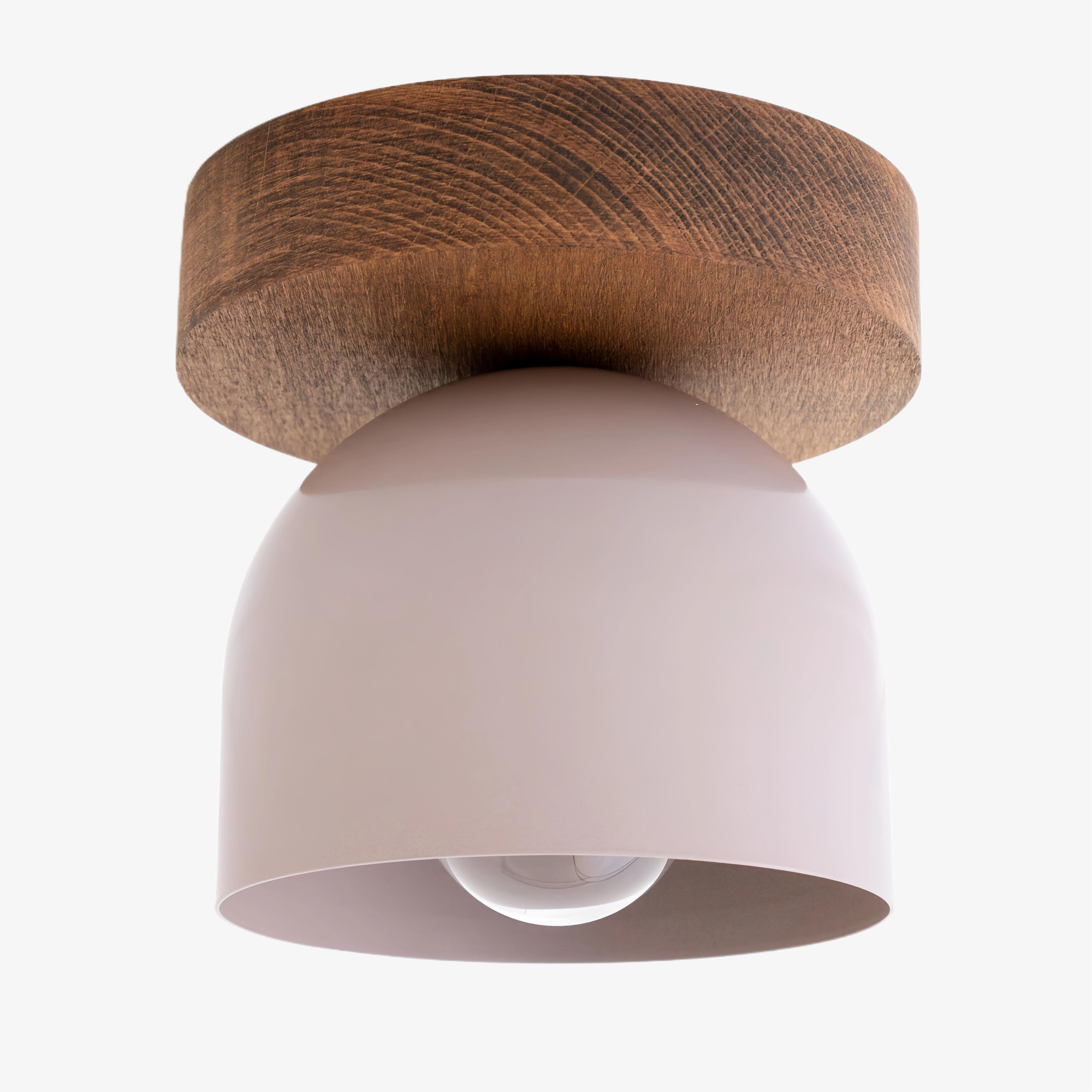 Metio Dome Modern Rustic Ceiling Light - Wooden and Metal Fusion