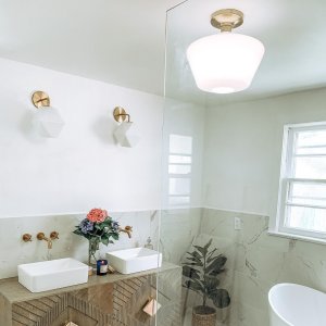 Talvior Geometric Modern Bathroom Sconce - Faceted Shade Light in Luxe Finishes