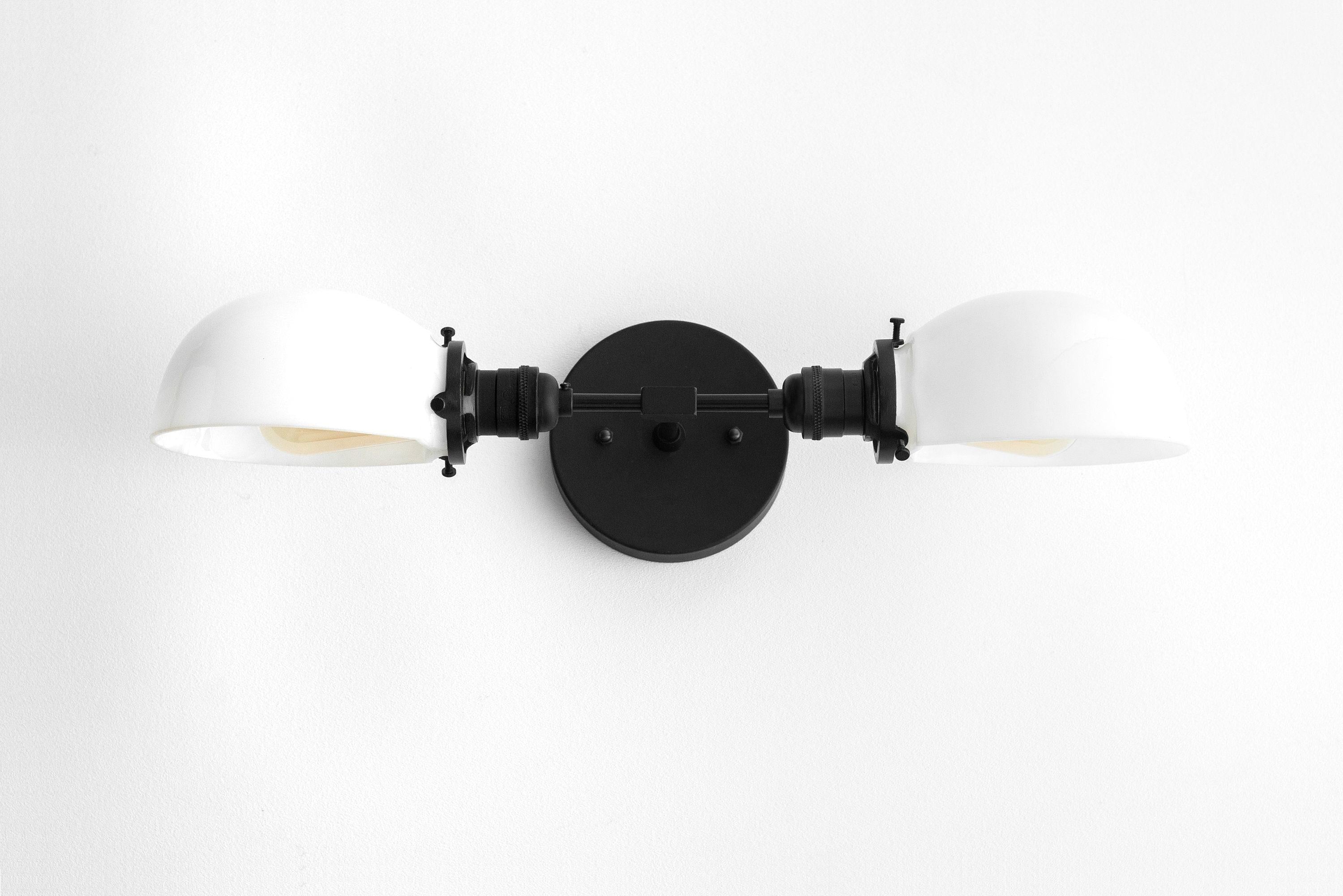 Ornato Luxe Mid-Century Vanity Light - Brass Bathroom Fixture with Opal Glass