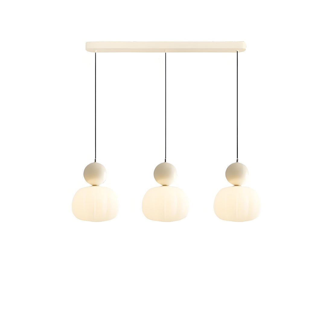 Suspension en forme de bonbon – Suspension Art déco moderne couleur crème