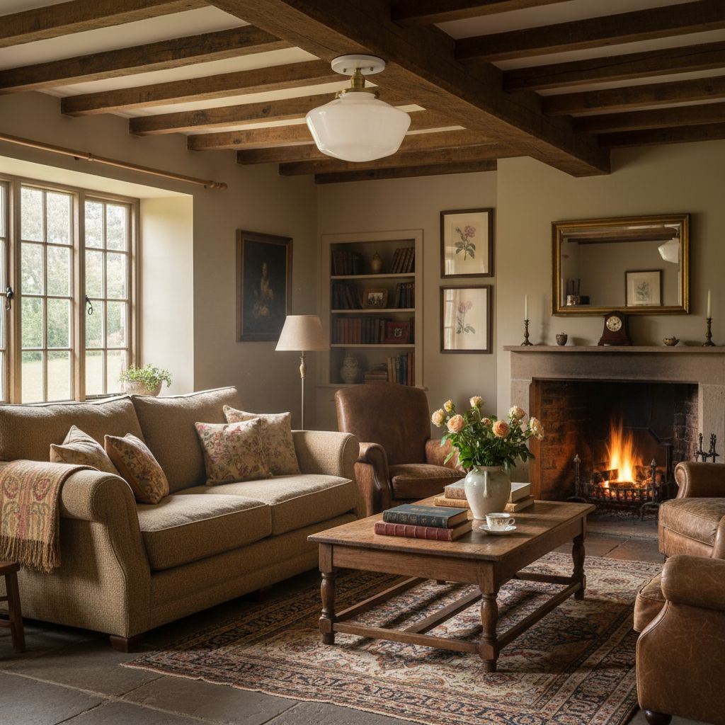 Geotower Glass Brass Ceiling Light - Opal Glass Schoolhouse Shade - Modern Elegance