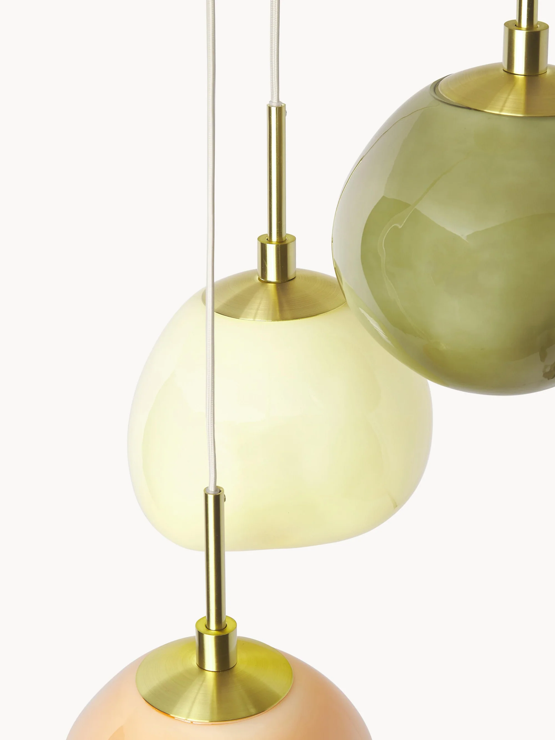 Multi-Shade Opal Glass Pendant - Cluster Hanging Lamp