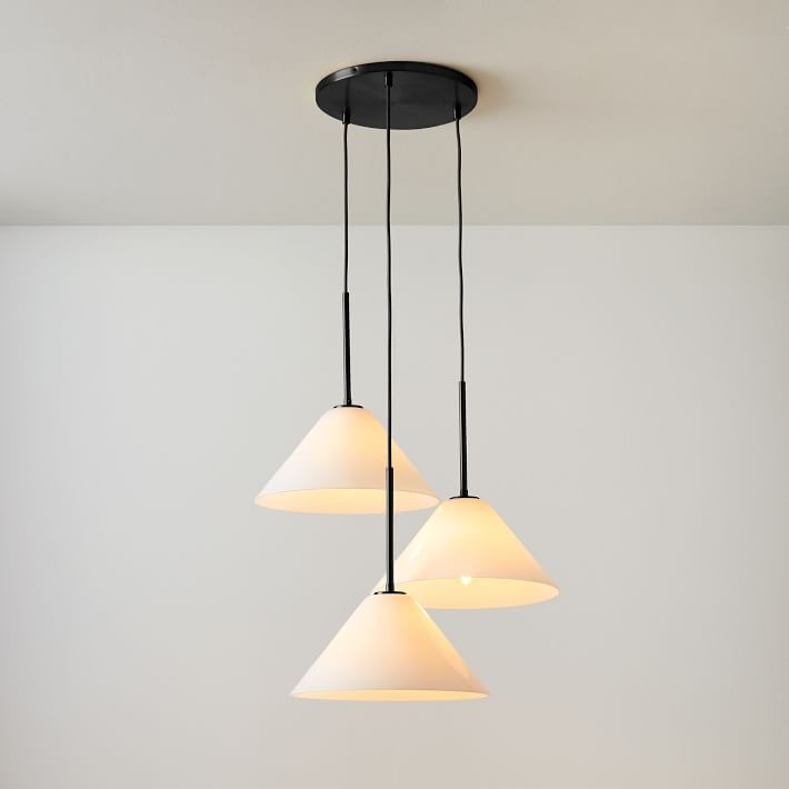 Conica 3-Light Cone Chandelier - Sculptural Glass Pendant Lighting Modern Style