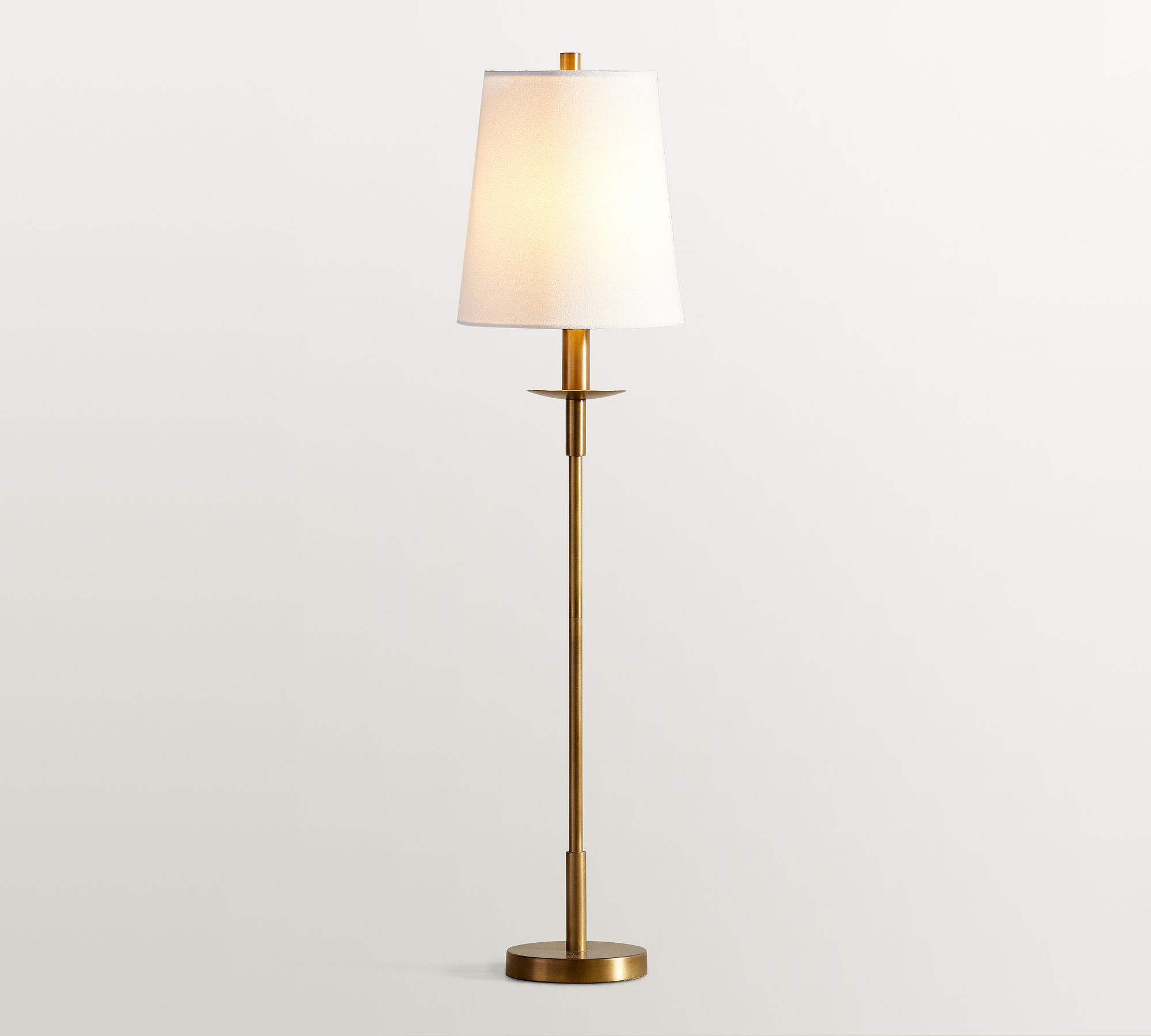 Lampe de table moderne en fer Rowan - Lampe de chevet de style industriel et rustique en lin
