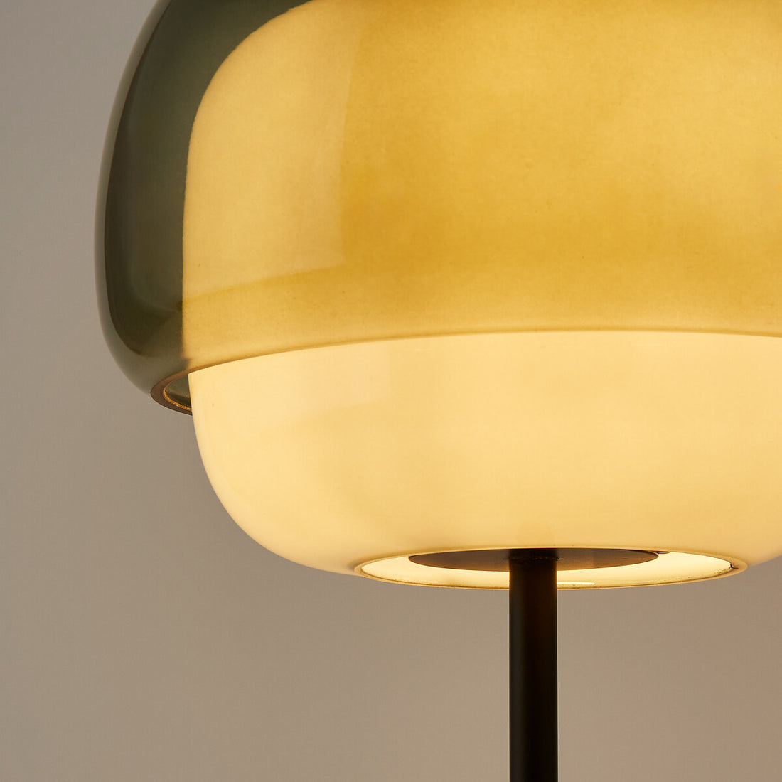 Clinco Modern Retro Glass Table Lamp - Mushroom Double Shade Design