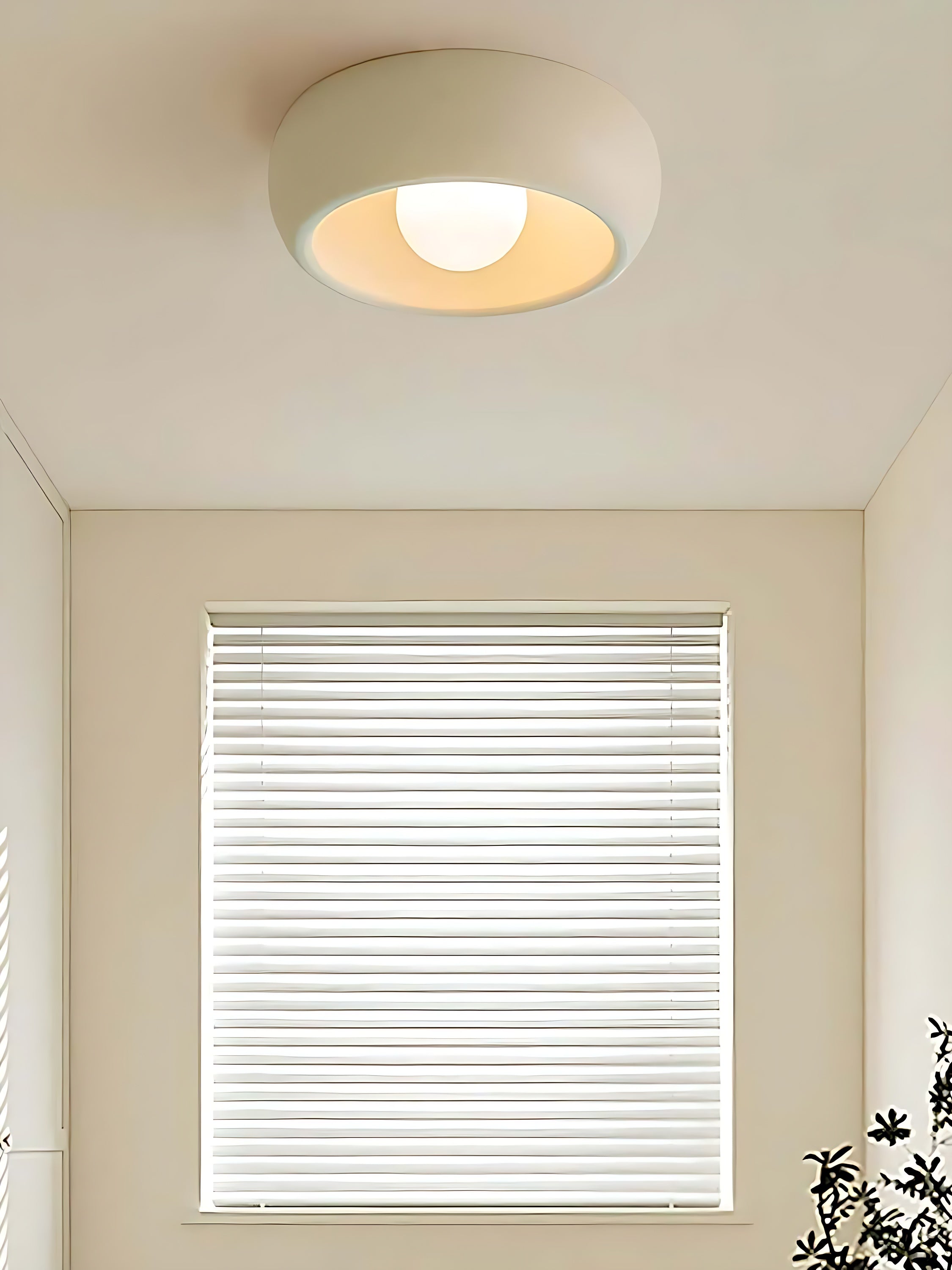 Modern Glass Metal Ceiling Light in Walnut for Indoor Lighting