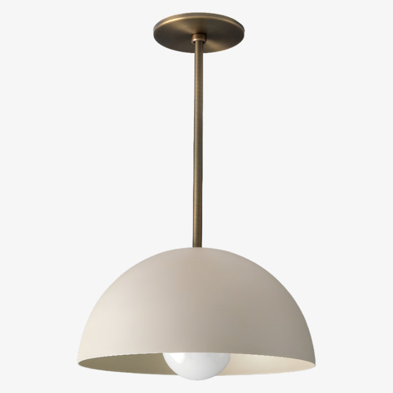 Metio Dome Neutral Dome Pendant - Modern Metal Accent Lighting