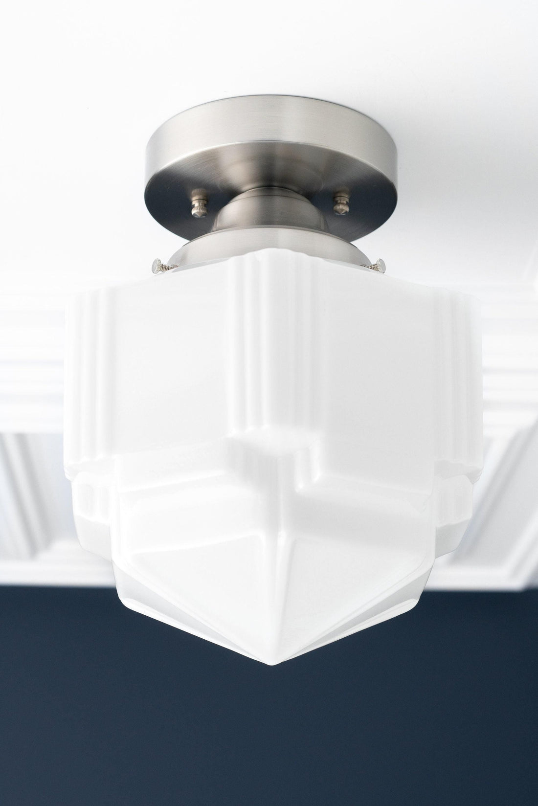 Geotower Glass Art Deco Ceiling Light - Glass Fixture - Elegant Home Lighting