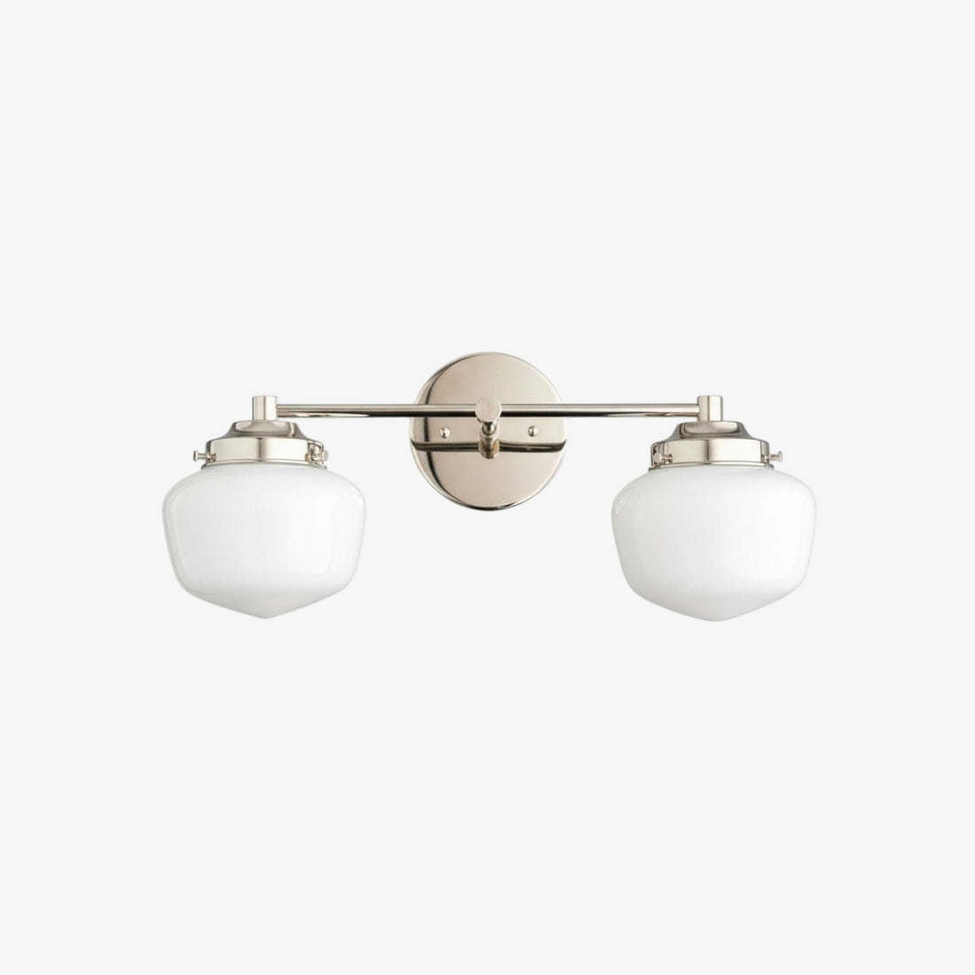 Opalume Glass Art Deco Vanity Light - Bathroom Wall Sconce with White Glass Shades