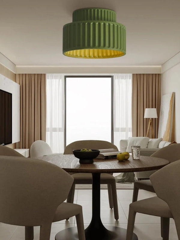 White Resin Rim Acrylic Ceiling Lamp IP20 Environment Indoor