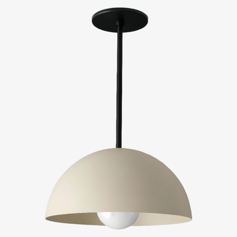 Metio Dome Neutral Dome Pendant - Modern Metal Accent Lighting