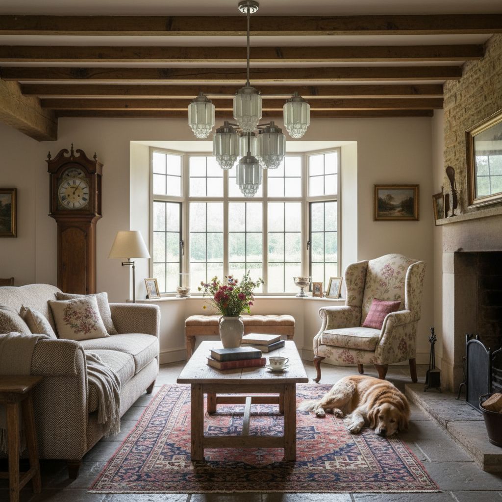 Tierlux Glass Textured Brass Chandelier – Timeless Lighting with Style