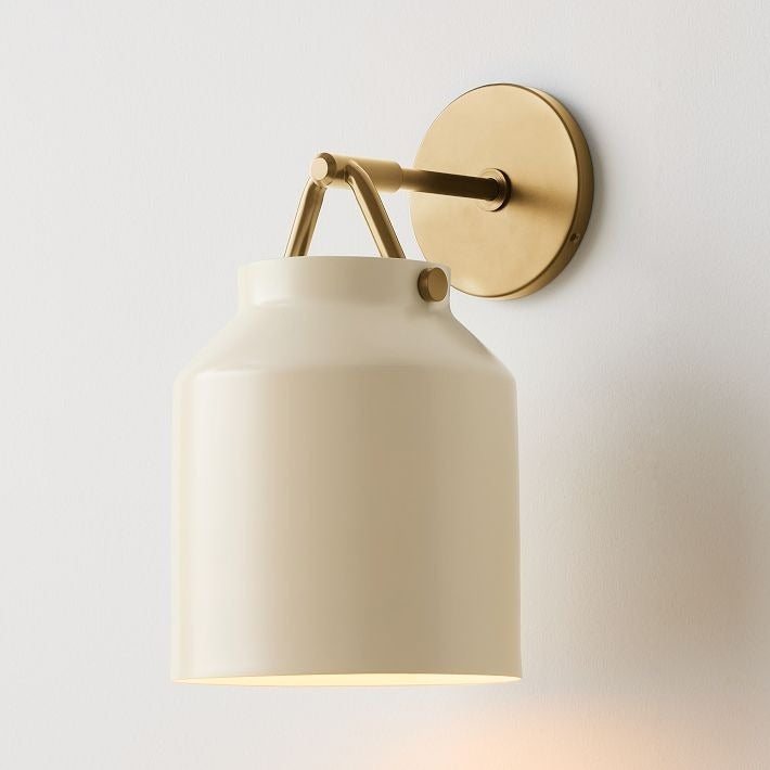 Applique murale minimaliste moderne en laiton et verre Hanton – Résistante à l'humidité pour salle de bain