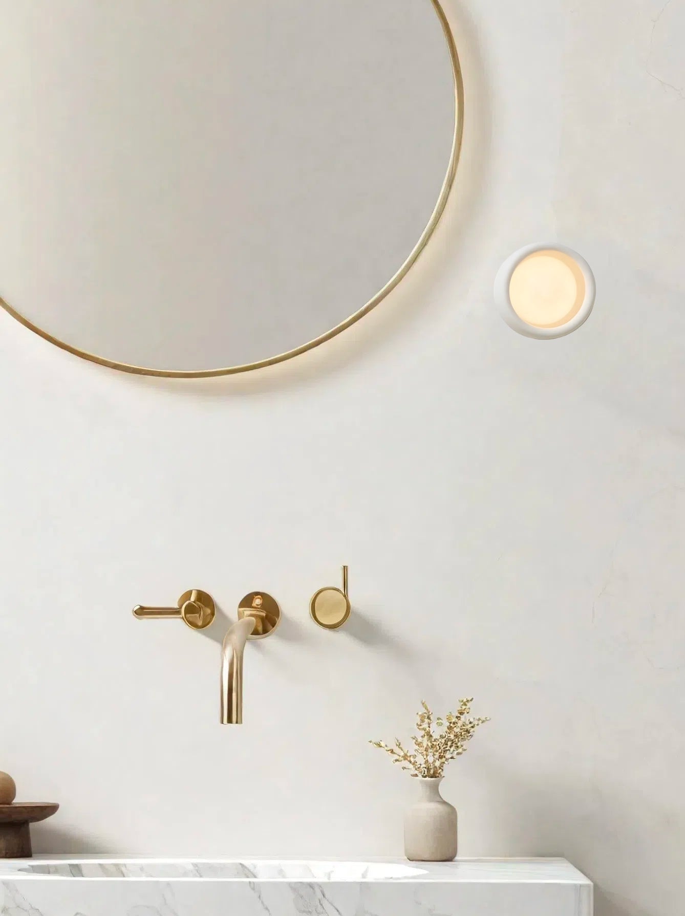 Decorative Porcelain Flush Mount Wall Sconce