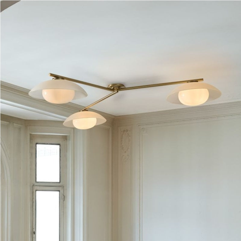 Elorina 3-Light Flush Mount Glass/Metal Ceiling Light - A Stylish Fixture for Modern Spaces