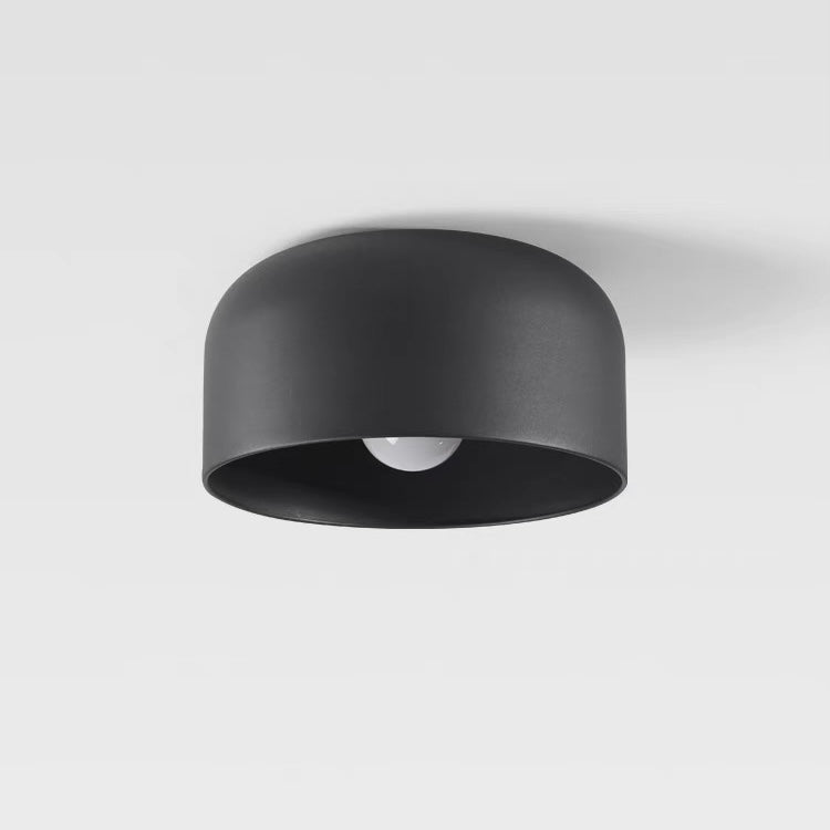 Scandinavian Style Acrylic and Metal Ceiling Light in Black