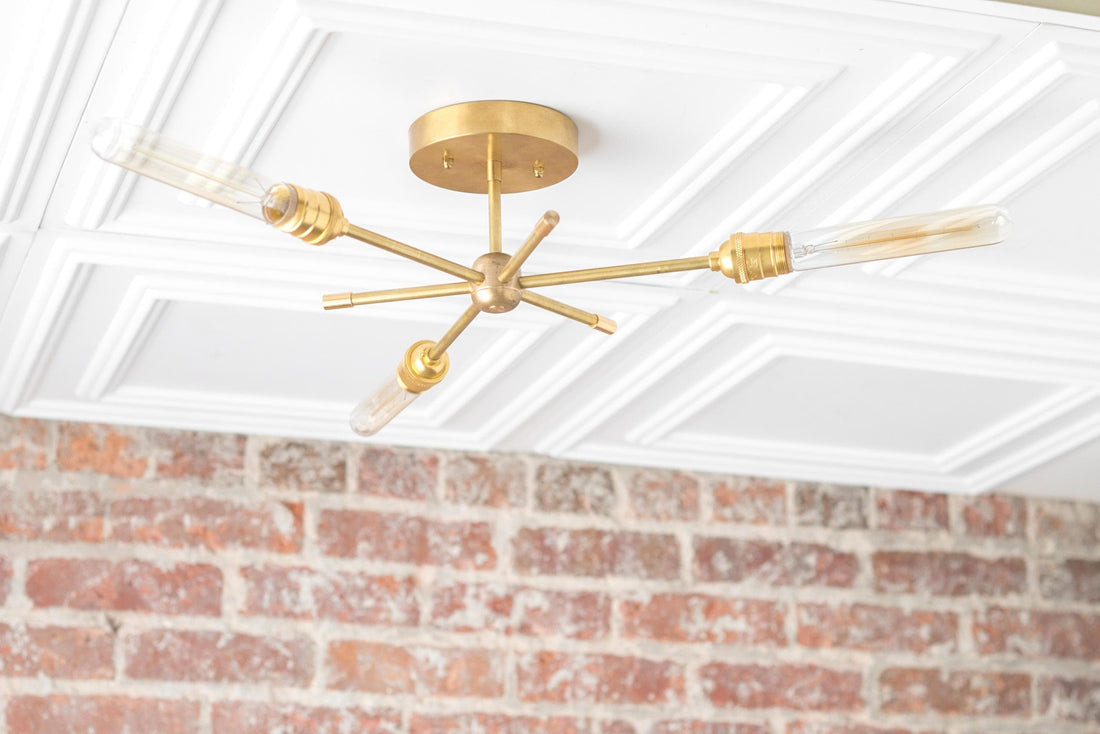 Mobilux Line Industrial Chandelier - Modern Ceiling Light Fixture for Home