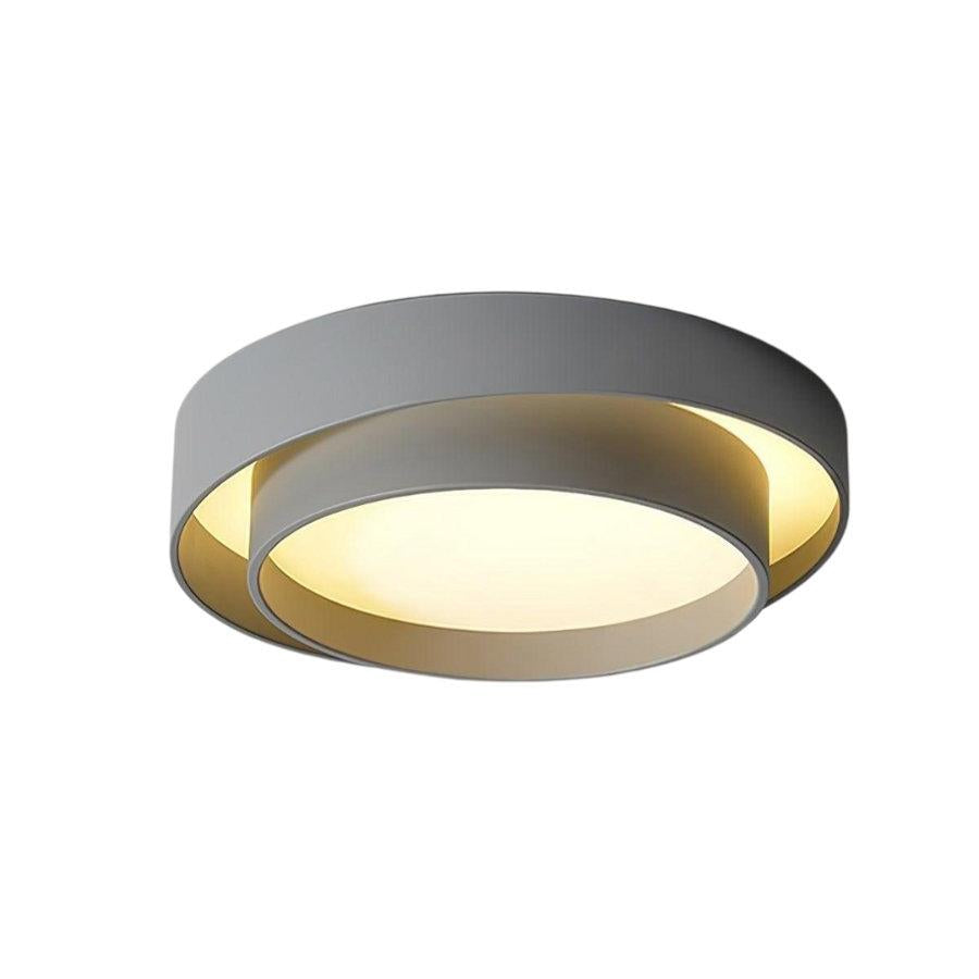 Plafonnier rond double couche – Design encastré en acrylique nordique