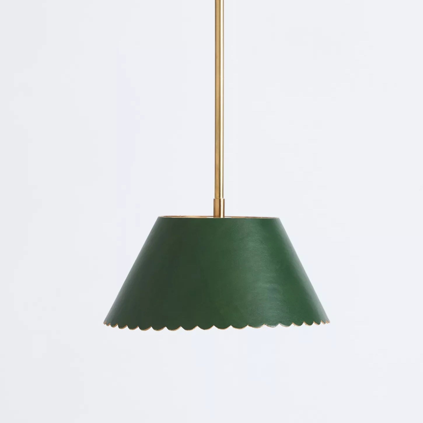 Foldray Modern Leather Pendant Light - Scalloped Edge Lamp for Hallway