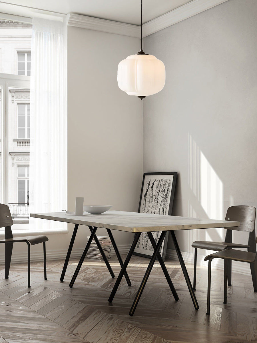 Milk Glass Shade American Vintage Chandelier Elegant Ceiling Light